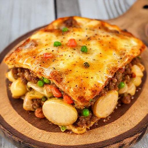 مبطن بالخضار والجبن (لمسة إبداعية)