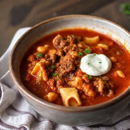 شوربة اللازانيا السريعة