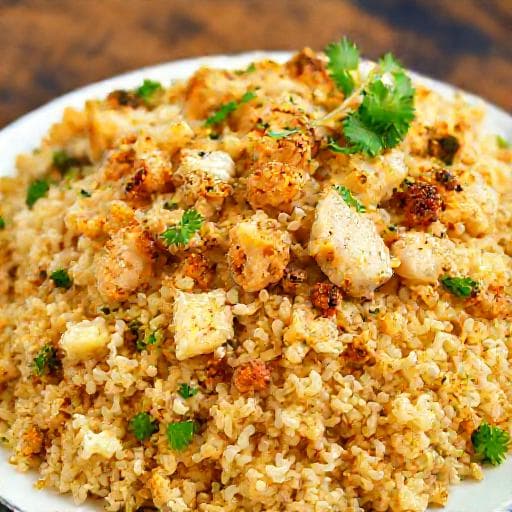 مقلوبة القرنبيط السريعة بالدجاج