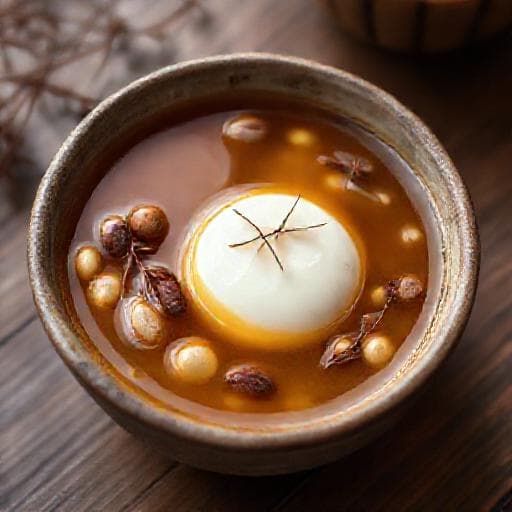 滋补桑寄生莲子桂圆蛋茶
