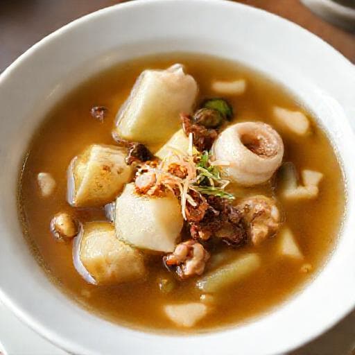 瑤柱節瓜章魚眉豆湯
