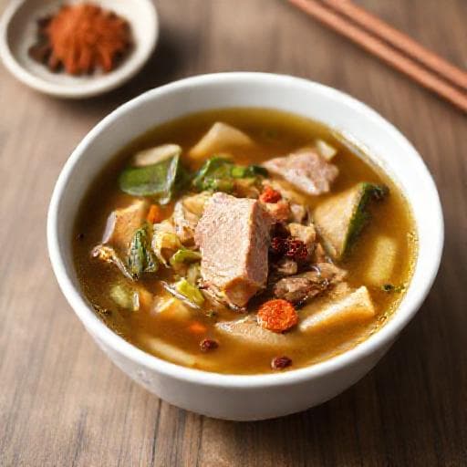 简易版菜干猪肺汤