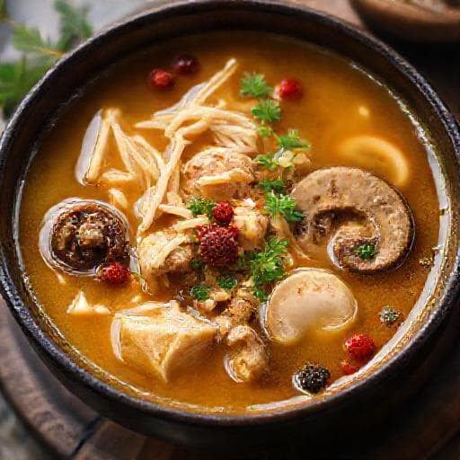 五指毛桃菌菇鸡汤