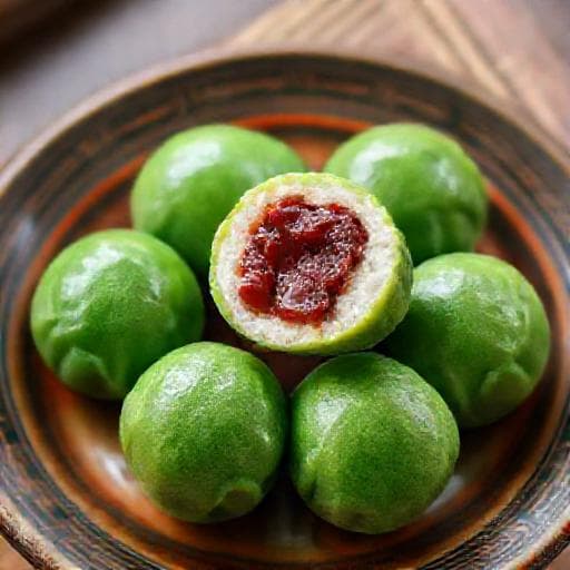 传统艾草青团
