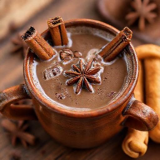 Chocolate Caliente Mexicano Tradicional