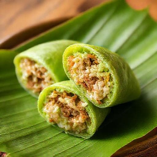 Kuih Ketayap Kelapa Pandan
