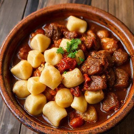 Klasični domaći njoki s junećim gulašom