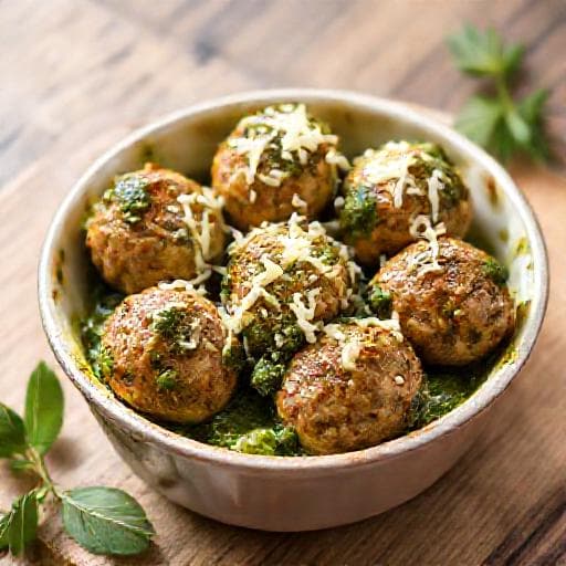 Brze Zapečene Mesne Okruglice s Pesto Sirom