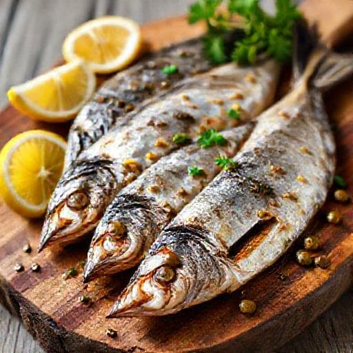 Srdele na gradele s marinadom od limuna i kapara