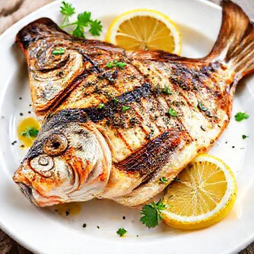 Brancin na gradele s mediteranskim začinima