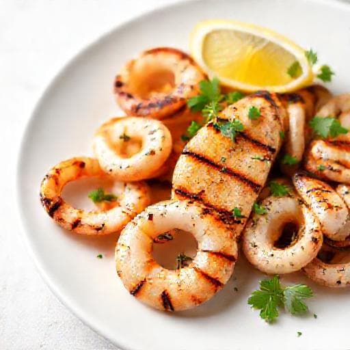 Brze lignje na žaru s mediteranskim začinima