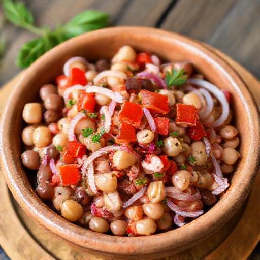Salata od graha s lukom i paprikom