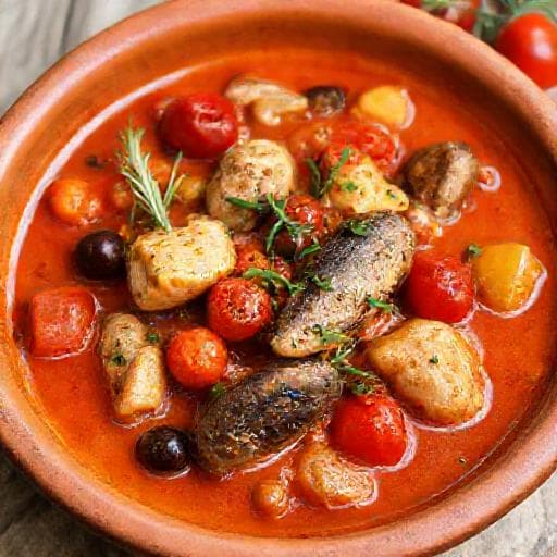 Brodet od Jegulje i Žaba s Mediteranskim Začinima