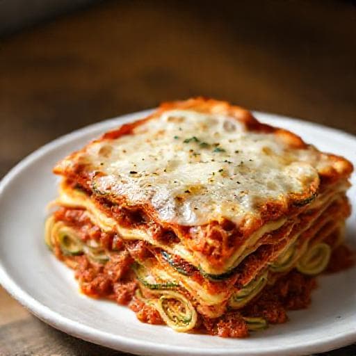 Lazanje Bolognese s Tikvicama
