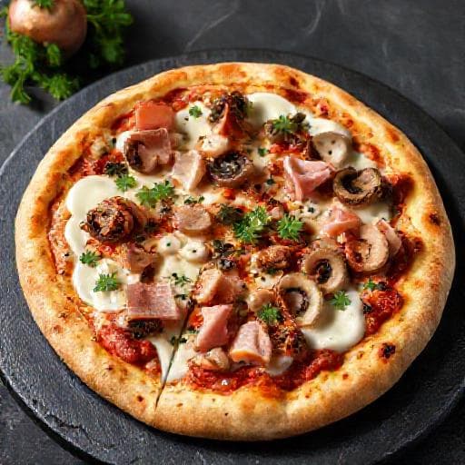 Pizza sa Šunkom, Gljivama i Vrhnjem (Kremasta verzija)
