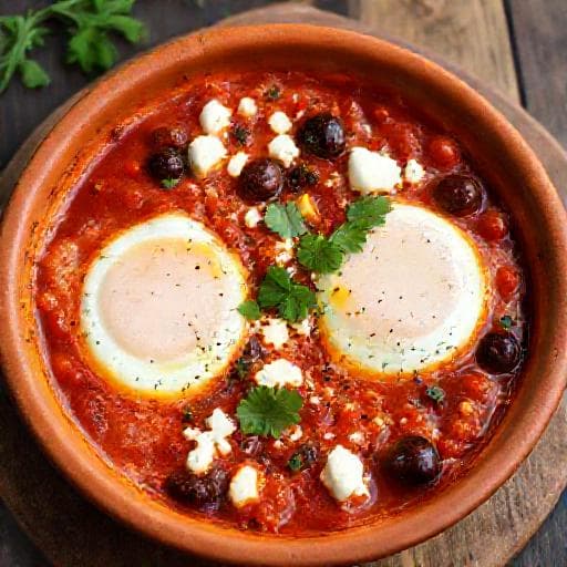 Šakšuka sa Feta sirom i Maslinama