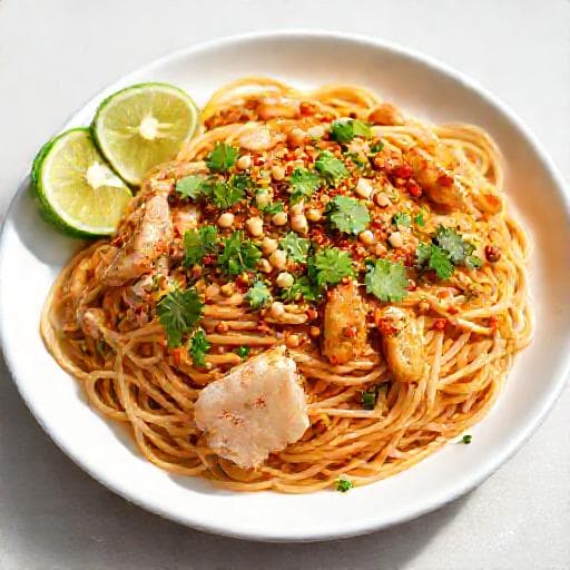 Klasični Pad Thai s Piletinom