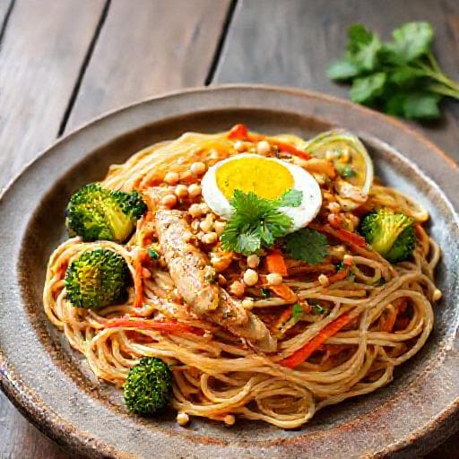 Pad Thai s Piletinom i Povrćem (Tajlandski stil)