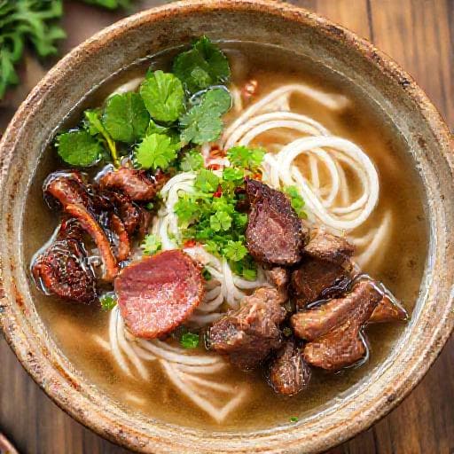 Pho Bo s Govedinom i Govedinom u Umaku