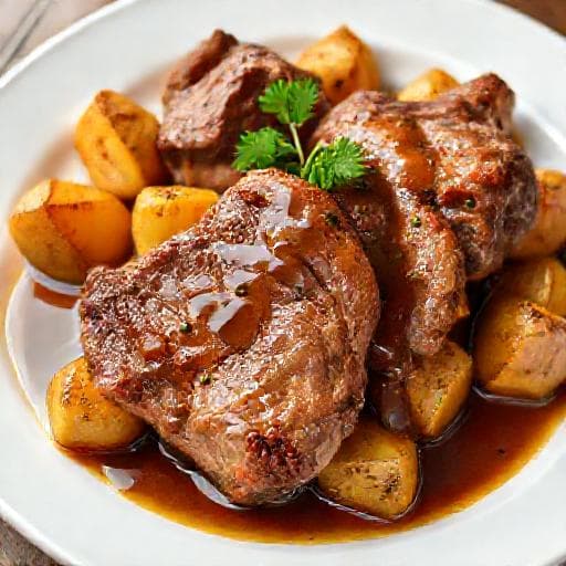 Pečena janjetina s krumpirom i aromatičnim umakom