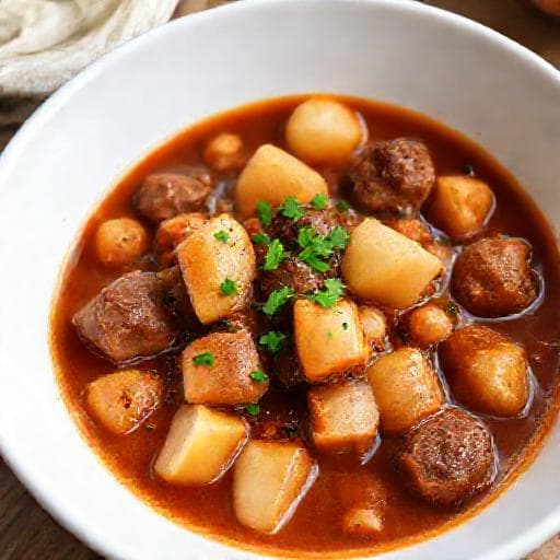 Brzi juneći gulaš s krumpirom