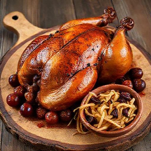 Pečena patka s mlincima i šljivama