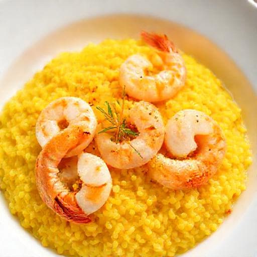 Rižoto s Kozicama i Šafranom (Risotto alla Milanese s kozicama)