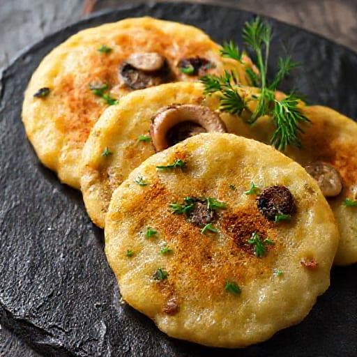 Картопляні зрази з грибами та зеленню (регіональний варіант)