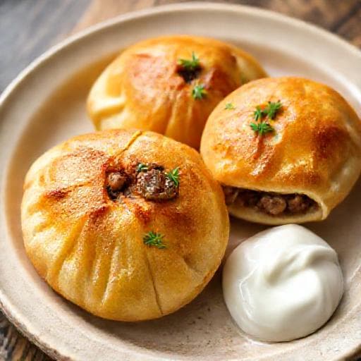 Картопляні Пиріжки з М’ясом та Грибами (Регіональний акцент)