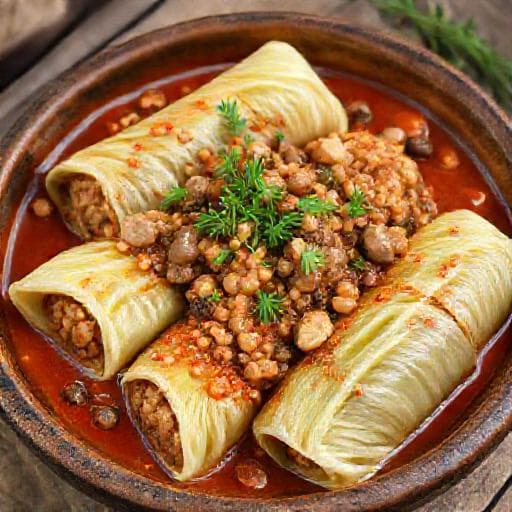Класичні Голубці з пшоном і грибами