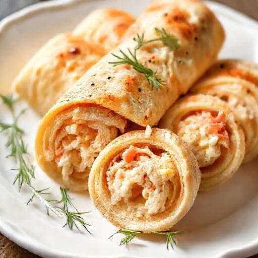 Классический рулет из лаваша с крабовыми палочками