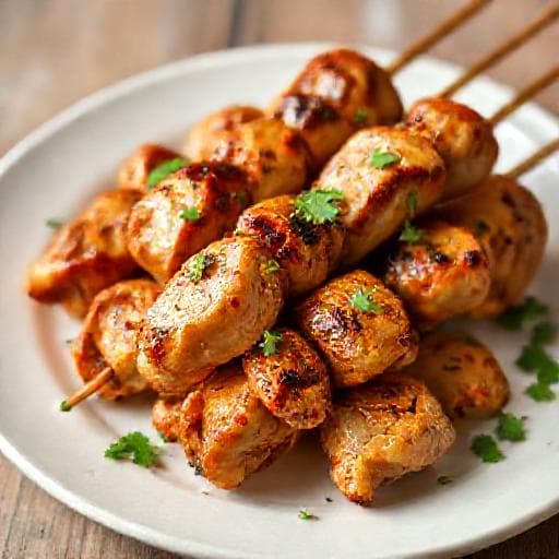 Быстрый шашлык из курицы в духовке