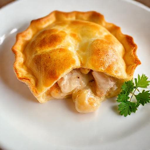 Быстрый заливной пирог с курицей и сыром