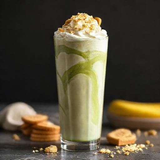 Quick Banana Pudding Matcha Latte