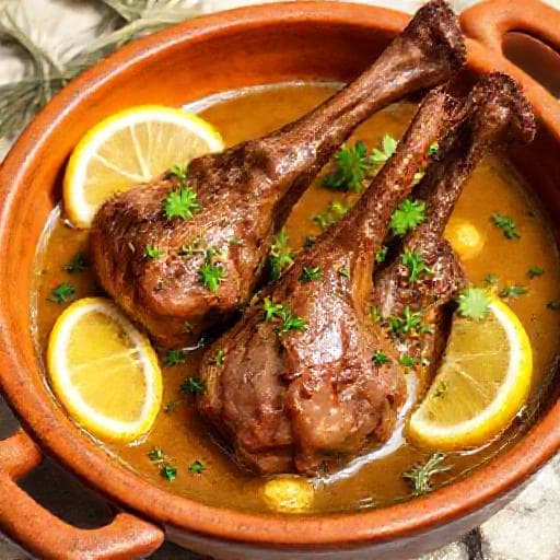 Mediterranean Lamb Shanks with Lemon and Herbs