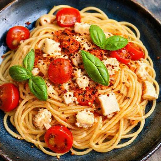 Spicy Crab Linguine with Cherry Tomatoes