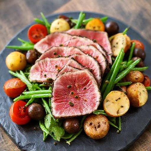 Niçoise Salad with Seared Tuna and Niçoise Olives