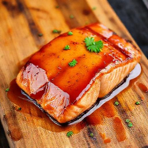 Quick Maple-Glazed Cedar Plank Salmon