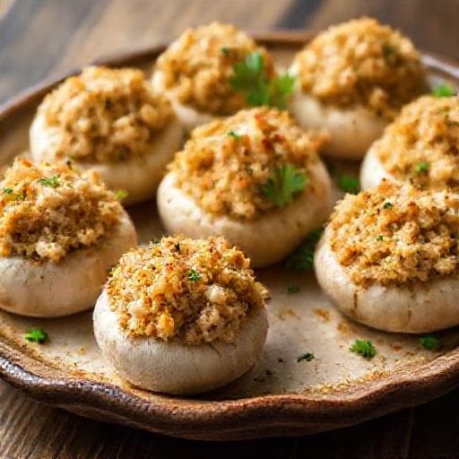 Classic Crab-Stuffed Mushrooms