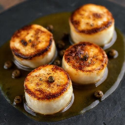 Seared Scallops with Brown Butter and Capers