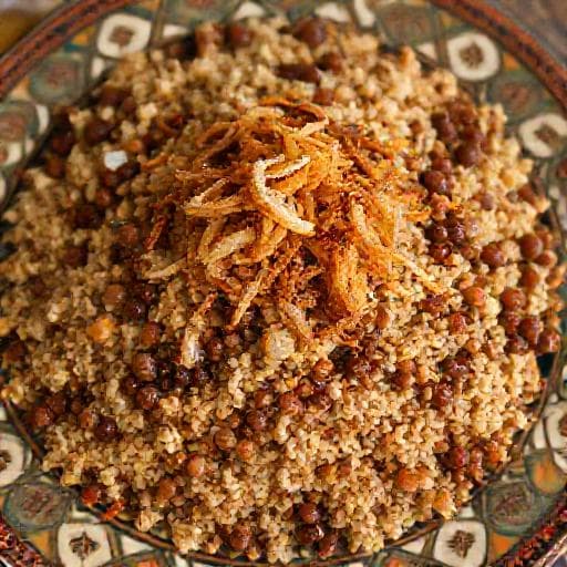Mujadara with Bulgur Wheat