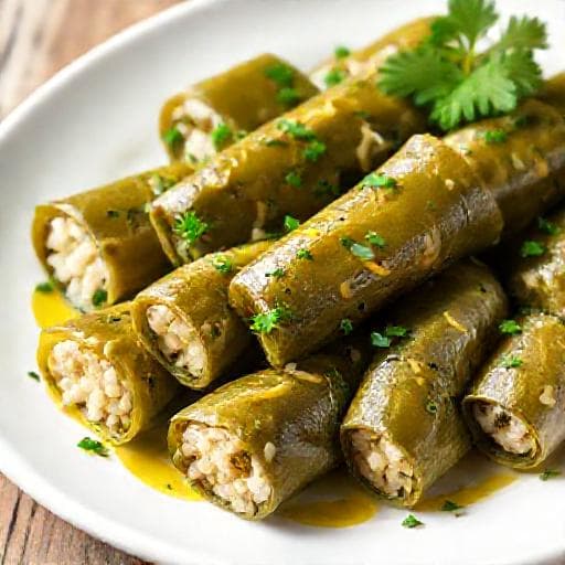Quick Vegetarian Dolmas with Mint and Lemon