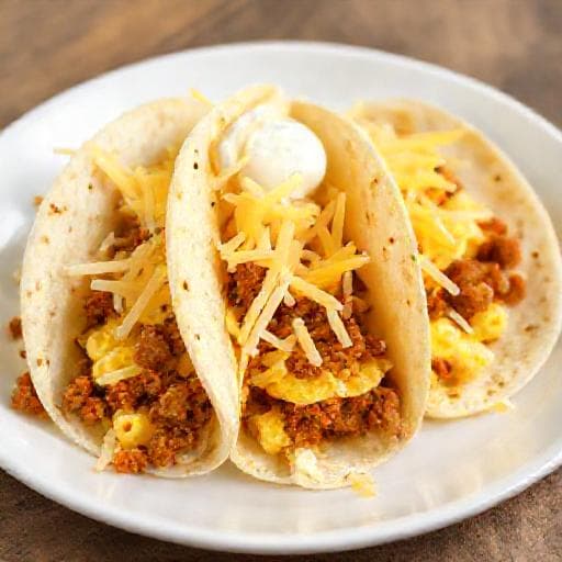 Quick Chorizo and Egg Breakfast Tacos