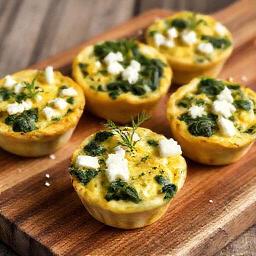 Quick Spinach and Feta Egg Bites
