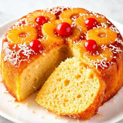 Coconut Pineapple Upside-Down Cake