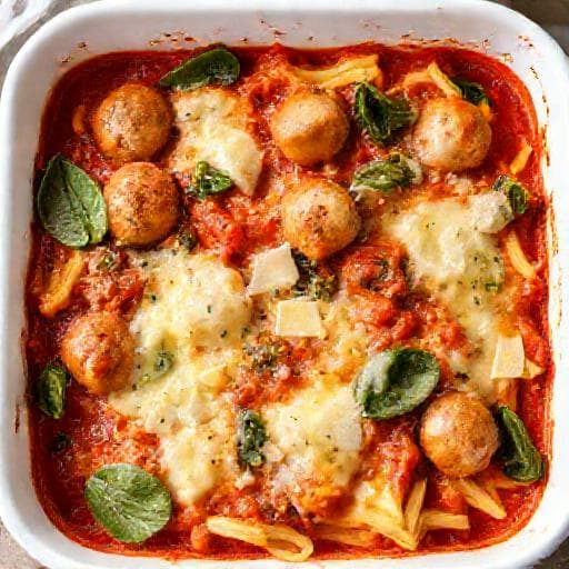 Quick Italian Wedding Pasta Bake