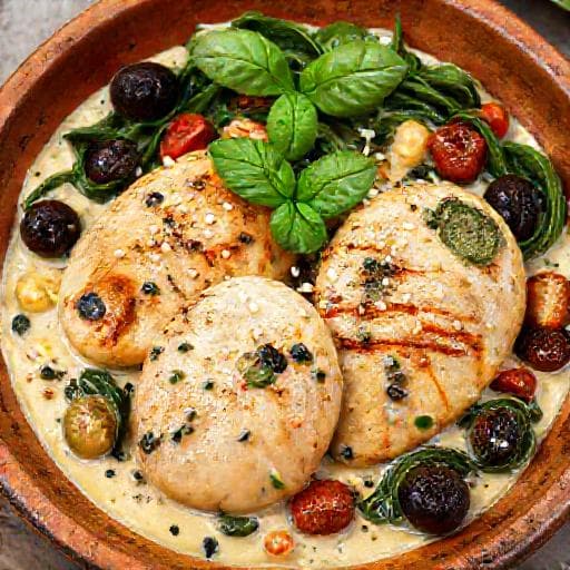 Tuscan Chicken with Artichokes and Olives