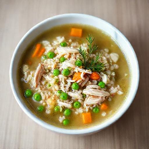 Quick Rotisserie Chicken & Rice Soup