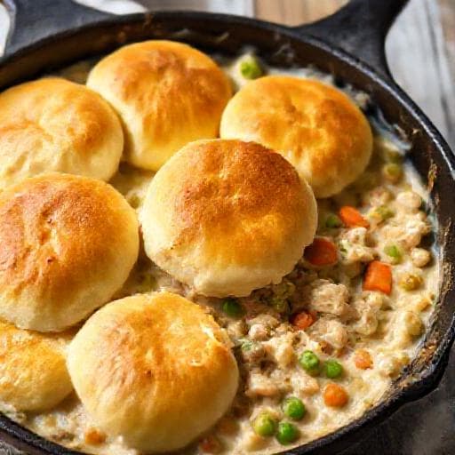 Quick Turkey Pot Pie Skillet