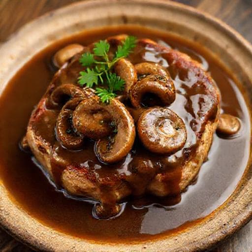 Smothered Cube Steak with Mushroom Gravy